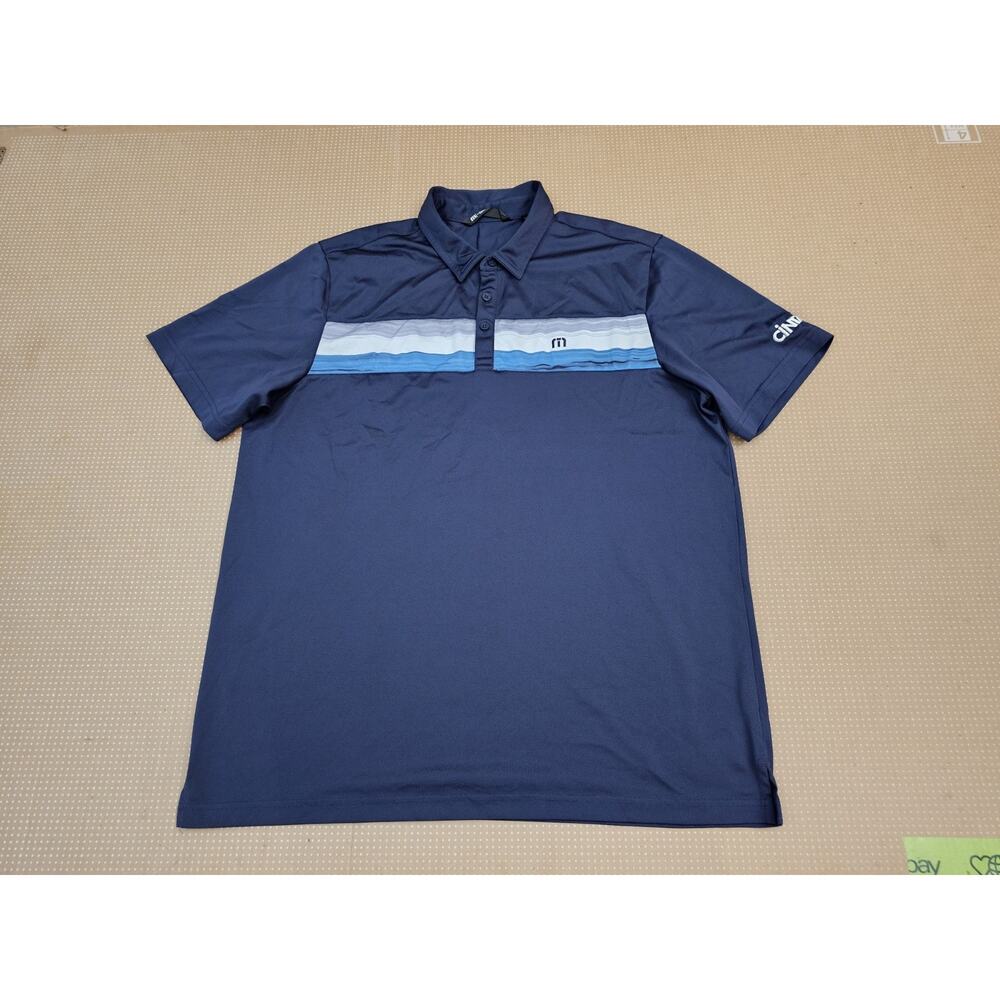 Travis Mathew Pullover Golf Polo Shirt Blue for Men, XXL Polyester